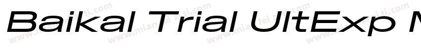 Baikal Trial UltExp Med字体转换